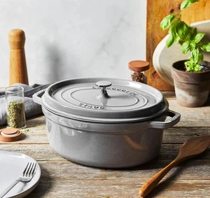 staub La Cocotte Oval 40509-320 Pico Cocotte Oval Gray 12.2 inches (31 cm) Large - Picture 1 of 15