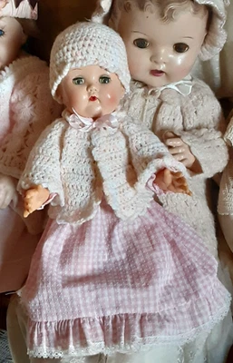 Conjunto vintage 1968 Baby Ideal 16" goma/vinilo bebida/ojos húmedos para dormir Foto 1 de 4