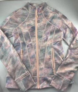 Ivivva Lululemon Girls Define Jacket Zip Up Size 12 Pretty Print - Picture 1 of 5