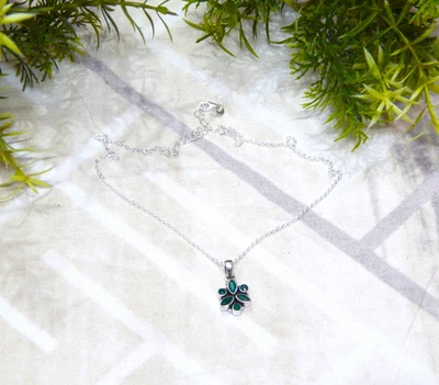 Aventurine Necklace 925 Sterling Silver Jewelry Pendant Necklace Handmade Foto 1 de 4