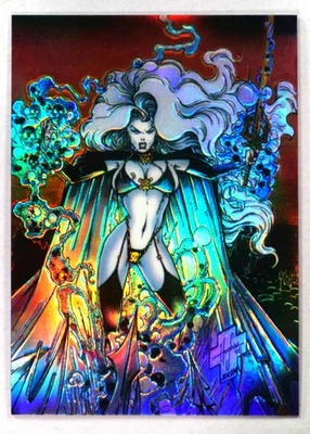 Lady Death Series 2 1995 KROME Chromium Promo Card Refractor Foil - Image 1 of 2