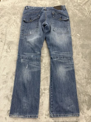 Pepe Jeans Mens 36x34 Denim Baggy Wide Leg Hip Hop Skater Y2K DISTRESSED - Image 1 of 4