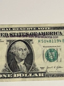 Wheres George One Dollar Bill Note 2021 Series St. Louis District - Picture 1 of 10
