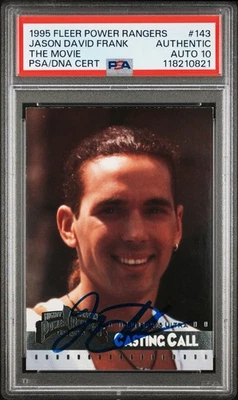 1995 Fleer Power Rangers: The Movie #143 Tommy - Jason David Frank Signed Auto - Image 1 of 3