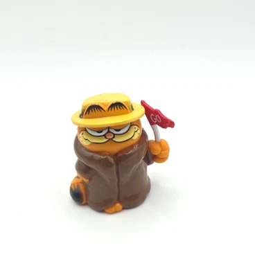 Figura de juguete de PVC de plástico de 2" Garfield Big Cat On Campus Fan GO 1981 de colección Foto 1 de 4