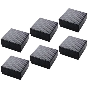  6 Pcs Earrings Jewelry Box Clear Lid Packaging Present Boxes Small - Picture 1 of 9