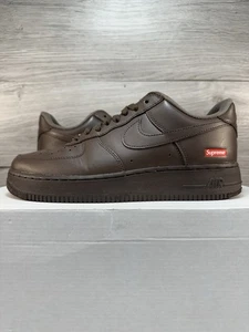 Nike Supreme x Air Force 1 Low Box Logo - Baroque Brown - Size 7.5 - Picture 1 of 9