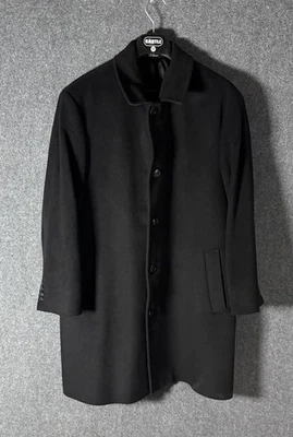 Abrigo London Fog para hombre negro mezcla de lana 46R Foto 1 de 4