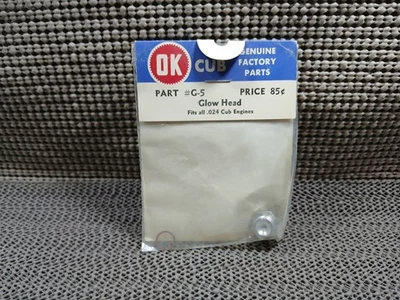 OK CUB .024*MODEL AIRPLANE ENGINE PART #G-5*GLOW HEAD*SP*NOS*SAI - Image 1 of 4
