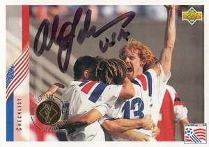 Modern SIGNED UPPERDECK 1994 WORLD CUP Trading Card ALEXI LALAS USA - Picture 1 of 1