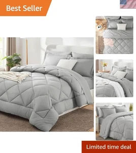 King Size Bettwäsche Set - 7-teilig mit atmungsaktiver Mikrofaser Bettdecke & Laken - Bild 1 von 10