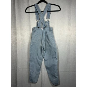 Oshkosh Bgosh Vestbak Overalls USA Railroad Hickory Stripe Vintage 90s Size 7 - Picture 1 of 11