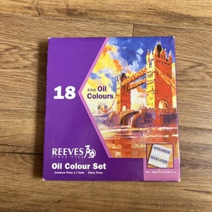 SEALED Reeves 18 Oil Paints Set (12ml Tubes) Pre owned Unused - Picture 1 of 8