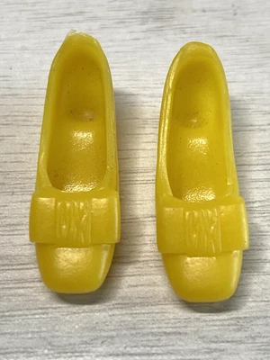 EUC FRANCIE/BARBIE HTF желтый мягкий бант туфли винтажный 1966 Японии MATTEL - Изображение 1 из 4