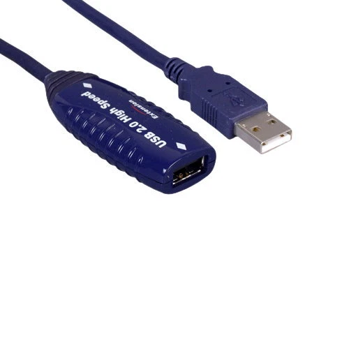 16Ft USB 2.0 Active Extension Cable Cord Repeater w/ NEC IC Chip UPD720114 Blue - Image 1 of 1