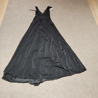 La Femme Dress 28547 Deep V Neck Empire Waist Sleeveless Prom Gown Black Size 6 - Image 1 of 4