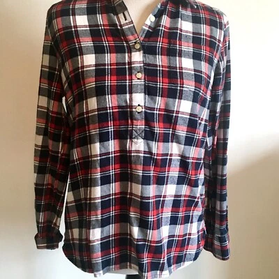 Tommy Hilfiger Plaid Collared Button-up Blouse. S - Image 1 of 4