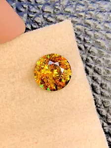 Full Fire Natural Sphene Gemstones, Diamond Round Cut Sphene Gemstones. 2.15 CT - Picture 1 of 3