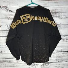 Walt Disney World Black Gold Splatter Glitter Speckle Spirit Jersey Adult Small