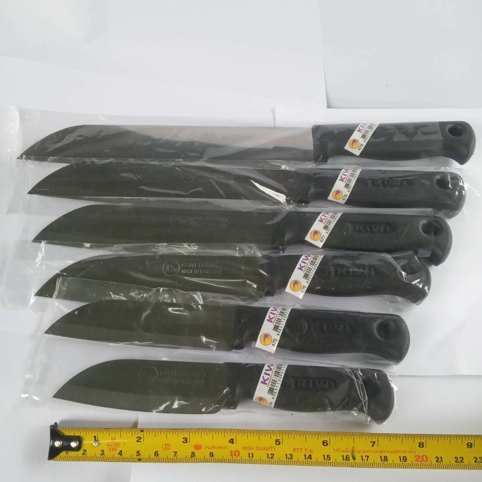 Cuchillo Tailandés KIWI Cuchillos Mango de Plástico Hoja de Cocina Inoxidable 6 Piezas TH Foto 1 de 4