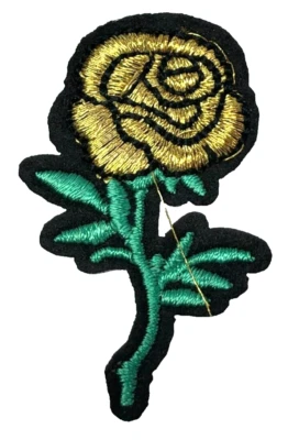 Patch Sew On Iron On Embroidered Clothing Hats Jackets Coat  ROSE FLOWER A157 - Image 1 of 3