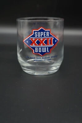Vaso de beber vintage Super Bowl XXII Redskins Broncos NFL 8 oz Shell Oil Foto 1 de 4