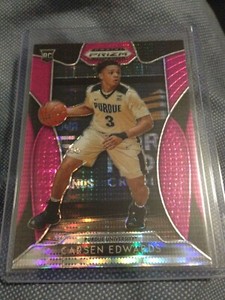 CARSEN EDWARDS RC 2019-20 PRIZM DRAFT PINK PULSAR #34 ROOKIE