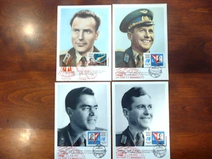 Russia 4 Cosmonaut Maximum Cards Space 1960's BUY IT NOW $12.95 - Picture 1 of 10