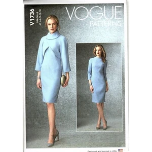 Vogue Patterns V1736 Misses 14 to 22 Jacket and Dress Uncut Sewing Pattern - Picture 1 of 2