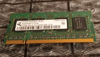 Qimonda PC2-5300 512 MB SO-DIMM 667 MHz DDR2 Memory (HYS64T64020HDL-3S-B) - Image 1 of 2