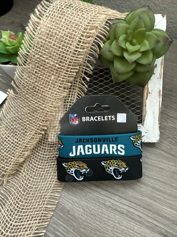 NFL  Jacksonville Jaguars Silicone wrist band fan bracelet silicone 2 pack Cover