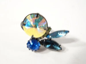 Joomi Lim hübscher Damenring Bijoux neu ohne Etikett 188 marineblau türkis Prisma Größe 8 - Bild 1 von 10