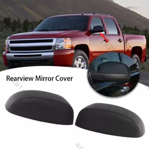 Cubierta de espejo retrovisor para Chevy Silverado 1500 2007-2013 conductor + pasajero negro texturizado - Imagen 1 de 12