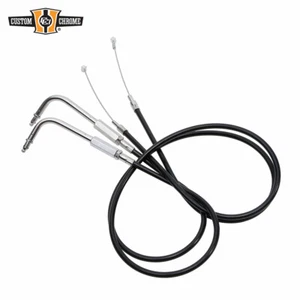 90cm Black Vinyl Throttle & Idle Cable Fit For Harley Sportster XL 1998-2014 - Picture 1 of 5