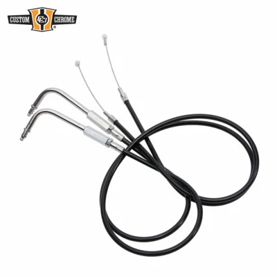 90cm Black Vinyl Throttle & Idle Cable Fit For Harley Sportster XL 1998-2014 - Image 1 of 4