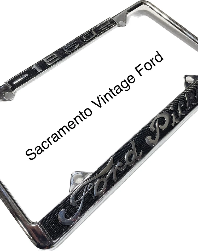 Винтажная рама номерного знака пикапа Ford 1950 года с поднятыми буквами для грузовика F1 - Изображение 1 из 1