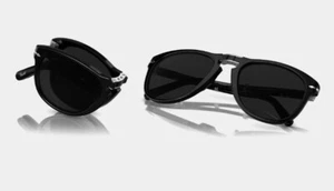 PERSOL 0PO714SM 54 95/81 IL PIEGHEVOLE Steve McQueen-BLACK lens DARK GREY - Picture 1 of 2