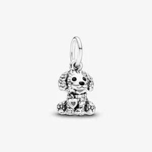 New 100% Genuine Authentic Pandora Poodle Puppy Dog Dangle Charm 798871C01 - Picture 1 of 7