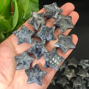 10pcs Natural black spectrolite Stars Quartz Crystal Healing Crystal Gift 1" - Picture 1 of 10