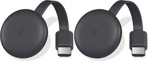 Google Chromecast (3rd Gen) - Media Streamer - 2 Pack - Black (GA00439-JP) - Picture 1 of 6