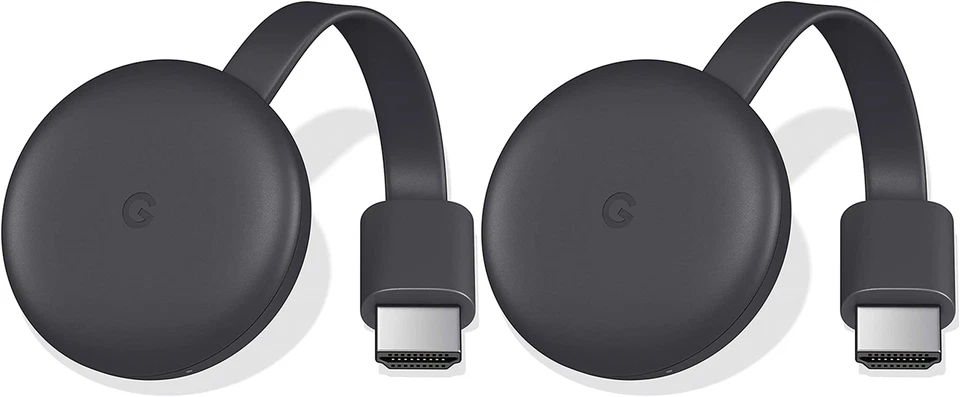 Google Chromecast (3rd Gen) - Media Streamer - 2 Pack - Black (GA00439-JP) - Image 1 of 4