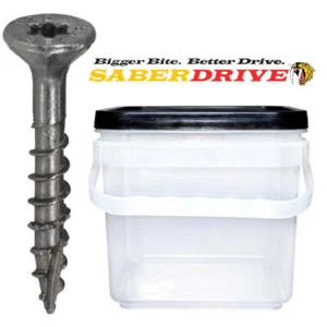 SaberDrive® Stainless Steel T-25 Star Drive Exterior Deck Screws - Picture 1 of 11