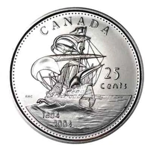 2004P CANADA 25 CENTS ST. CROIX QUARTER BRILLIANT UNCIRCULATED COIN - Picture 1 of 2