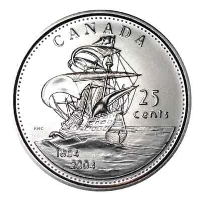 2004P CANADA 25 CENTS ST. CROIX QUARTER BRILLIANT UNCIRCULATED COIN - Image 1 of 2