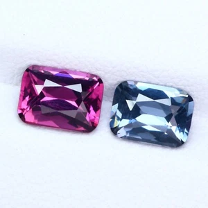 Natural Spinel Gem Mismatch Pair 2.03 Cts Cushion Cut Loose Gemstone For Jewelry - Picture 1 of 8