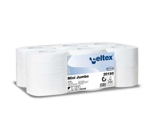 CARTA IGIENICA JUMBO MINI PURA CELLULOSA ROTOLO 160 MT 2 VELI CELTEX 12 ROTOLI - Immagine 1 di 1