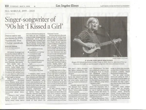 Jill Sobule Obituaries - NY Times & LA Times - May, 2025- I Kissed a Girl Hit - Picture 1 of 2