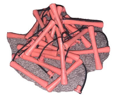 22 rizadores de pelo vintage rosa 3-1/4" Perm Rod limpios Foto 1 de 4