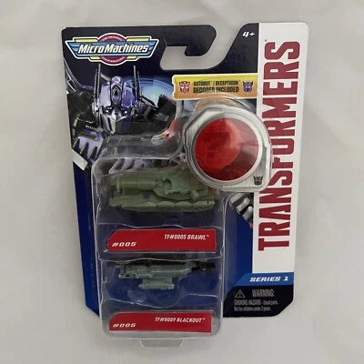 Transformers MICRO MACHINES Series 1 Decepticon BRAWL & BLACKOUT #005 2-Pack New - Image 1 of 2