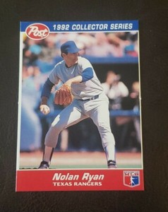 1992 Post Cereal Nolan Ryan Texas Rangers #27